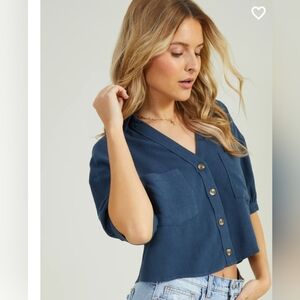 Altered state Joyce linen top